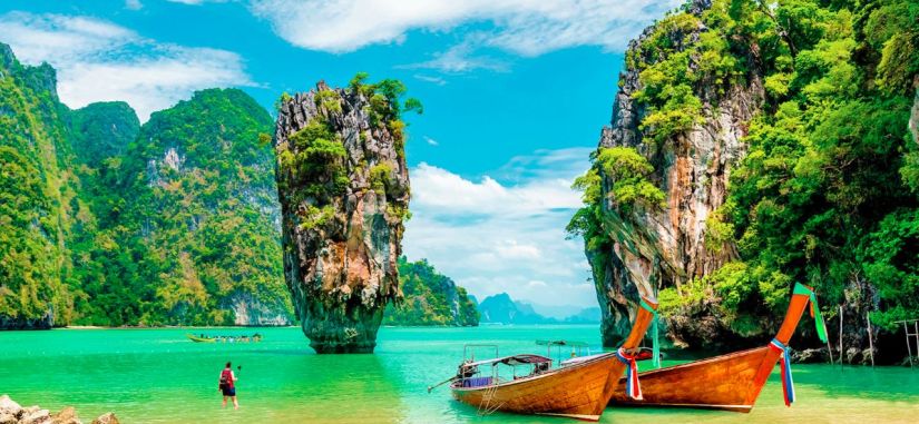 Tailandas - auksinio Budos bambukiniai laiveliai | Pažintinė kelionė lėktuvu
